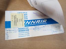 Finnair - Aero Oy 237644 + Sabena 89533 -matkalippu / passenger ticket