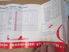 Loftleidir Icelandic Airlines - Eurooppa-Islanti - New York 1964 -aikataulu