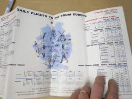 Loftleidir Icelandic Airlines - Winter Timetable 1964-65 -aikataulu