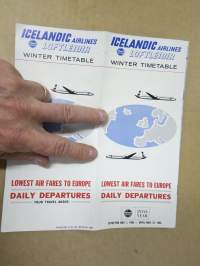 Loftleidir Icelandic Airlines - Winter Timetable 1964-65 -aikataulu