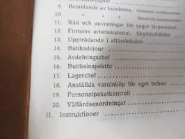 Stockmann Ab / Oy Henkilökunnan Ohjesäännöt - Reglemente för personalen 1936