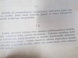 Suomen Automobiili Klubi - Suomen yleisemmin käytettyjen maanteiden välimatka-luettelo 1923, sisältää runsaasti mainoksia, klubin säännöt, Fiatin sponsoroima