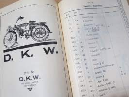 Suomen Automobiili Klubi - Suomen yleisemmin käytettyjen maanteiden välimatka-luettelo 1923, sisältää runsaasti mainoksia, klubin säännöt, Fiatin sponsoroima