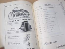 Suomen Automobiili Klubi - Suomen yleisemmin käytettyjen maanteiden välimatka-luettelo 1923, sisältää runsaasti mainoksia, klubin säännöt, Fiatin sponsoroima