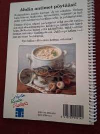 Kalaruokia herkkusuille. Hyvän ruuan kirjat/ Tukkukauppojen Oy. P.1991. Ruokaohjeiden kokeilu ja ruokakuvien suunnittelu ja kuvaus Anna Laati. Koko 15x21 cm.