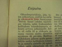 Selvät sanat -juttu (kommunistisen salalehden oikeudenkäynneistä) 1945