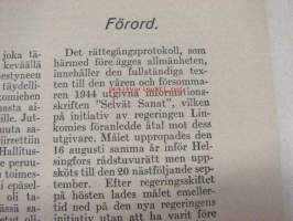 Selvät sanat -juttu (kommunistisen salalehden oikeudenkäynneistä) 1945