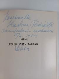 Menu Leo Salosen tapaan (signeerattu, tekijän omiste)