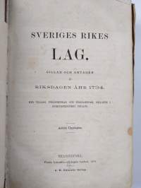 Sveriges Rikes Lag, gillad och antagen på Riksdagen åhr 1734 ; Bihang