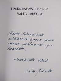 Rakentajana Irakissa (signeerattu, tekijän omiste)