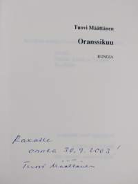 Oranssikuu - runoja (signeerattu, tekijän omiste)