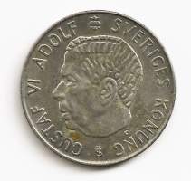 Ruotsi 5 Kr 1955	  ulkomainen kolikko hopeaa