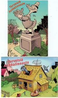 Disney Ankkalinnan keräily kortteja 4 kpl. Numerot AA10/06, AA15/ 06, AA19/ 06 JA AA24/06