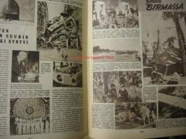 Suomen Kuvalehti 1945 nr 26 30.6.1945 ilm 30.6.1945 kesän 1945 ajankuvaa. Kuva Mannerheim ja tyttölyseon ylioppilaat. Harjavallan kuparitehdas.
