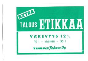 Talous Etikkaa -   tuote-etiketti