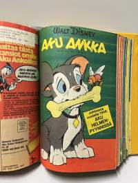 Aku ankka 1978 vuosikerta. Pääsääntöisesti loistokuntoinen, mutta muutama pieni taitos ja no 27 pieni repeämä kannen alaosassa.