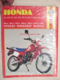 Honda XL/XR 80, 100, 125, 185 &amp; 200 2-valve models  80cc-99cc-124cc-180cc-195cc. 1978-1987 Owner´s workshop manual -(omistajan) korjaamokäsikirja