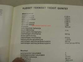 Honda Quintet 1981 -instruktionsbok 