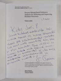 Process mining based influence analysis for analyzing and improving business processes (signeerattu, tekijän omiste)