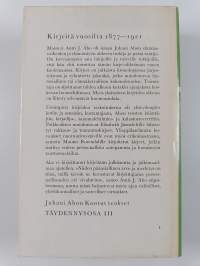 Kootut teokset täydennysosa 3 : Kirjeitä vuosilta 1877-1921