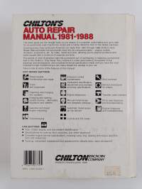 Chilton&#039;s auto repair manual 1981-1988