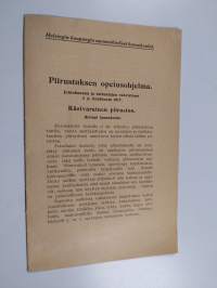 Helsingin kaupungin suomenkieliset kansakoulut : Piirustuksen opetusohjelma : Johtokunnan ja tarkastajan vahvistama 5 päivänä kesäkuuta 1917 : Käsivarainen piirus...