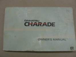 Daihatsu Charade owner´s manual -käyttöohjekirja englanniksi