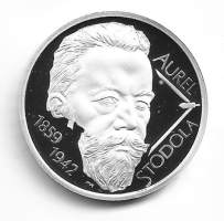 Slovakia 10 Euro 2009 Aurel Stodola150 yHopeaa / silver 18 g (900/1000)KM 108Proof pillerissä