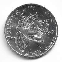 10 Euro 2003 NauticaIbero-America – NavigationHopeaa / silver 27 g (500/1000) pillerissä