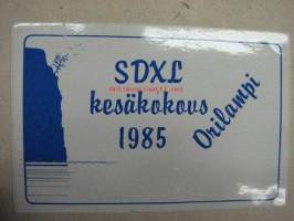 SDXL kesäkokous 1985 Orilampi -tarra