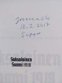 Saksalainen Suomi 1918 (signeerattu, tekijän omiste)