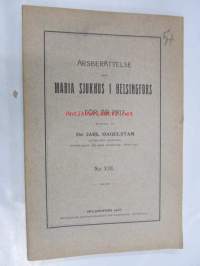 Årsberättelse från Maria sjukhus i Helsingfors för år 1907