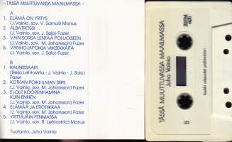 C-kasetti - Juha &quot;Junnu&quot; Vainio - Tässä muuttuvassa maailmassa, 1977.(Yrittäjäin Fennian mainoskasetti. )