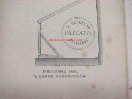 Kotivoimistelua Palästron / Palestron nimisellä telineellä kirjoittanut Viktor Heikel ynnä kuvioita sisältävä lehti (1891)