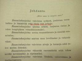 Kotivoimistelua Palästron / Palestron nimisellä telineellä kirjoittanut Viktor Heikel ynnä kuvioita sisältävä lehti (1891)