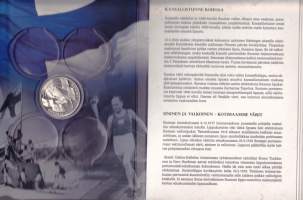 Suomen lippu 100 vuotta - Monetan valmistama mitali. Kartonkipakkaus ja erillinen Suomen lipun historia -vihkonen sekä aitoustodistus. 2018.
