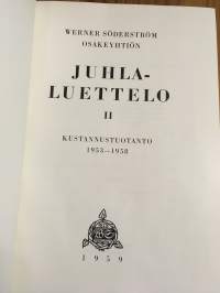 Werner Söderström Osakeyhtiön juhlaluettelo II - Kustannustuotanto 1953-1958