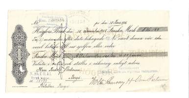 Högfors Bruk och Wattola Träsliperi Ab 1906   - vekseli