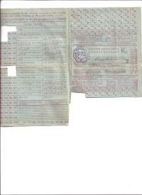 Halikon KHL 073 Valtion ostokortti Kutomateollisuustuotteita, vaatetustarvikkeita ja jalkineita  1942 -43