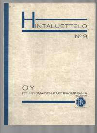 Pohjoismaiden Paperikomppania Oy - Hintaluettelo nr 9   1930   56 sivua