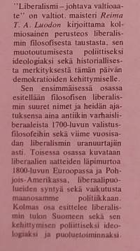 Liberalismi - johtava valtioaate. ( Aatteet, yhteiskunta )