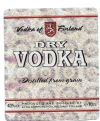 Dry Vodka   70 cl - viinaetiketti
