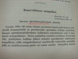 Suomen Apteekkariyhdistyksen aikakauslehti 1941-1943 -sidottu vuosikerta, yhteissidos