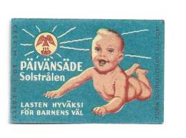 Päivänsäde  - tulitikkuetiketti