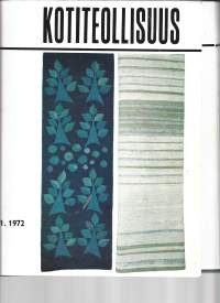 Kotiteollisuus  1971 nrot 1 - 6 ja 1972 nrot 1 - 6  yht 2 vuosikertaa keräilymapissa yht 12 lehteä