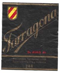 Tarragona Espanialaista  Tarragona viiniä Alko nr 288 - viinietiketti viinaetiketti