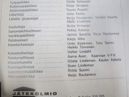 31. Ruissalon ajo 19.5.1968 -käsiohjelma / program, Jarno &amp; Jari Saarinen, Kent andersson, bo Granath, Pentti Korhonen, Roy Bisbey, Matti Salonen, Erkki Kemiläinen