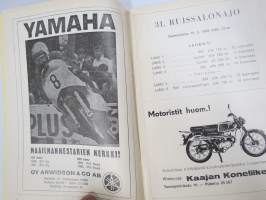 31. Ruissalon ajo 19.5.1968 -käsiohjelma / program, Jarno &amp; Jari Saarinen, Kent andersson, bo Granath, Pentti Korhonen, Roy Bisbey, Matti Salonen, Erkki Kemiläinen