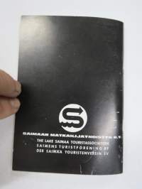 Lappeenranta passi - passport - pass - passeport 1973 -matkailumainos / esitettelykirja paikkaunnan ravintoloista kaupoista, liikenteestä yms.