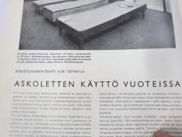 Asko 1956 nr 3, Askolette tuotteet, Siiri Varpenius Heinolan koti uudistus Ilmari Lappalainen, Asko Arava-sarja esittely, Omakotitalo Tapiola sisustusark Erik Johan
